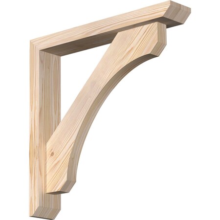 Legacy Slat Smooth Bracket W/ Offset Brace, Douglas Fir, 3 1/2W X 20D X 20H